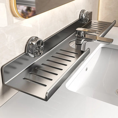 Suction Cup Wall-Mounted Bathroom Shelf (No Drilling)