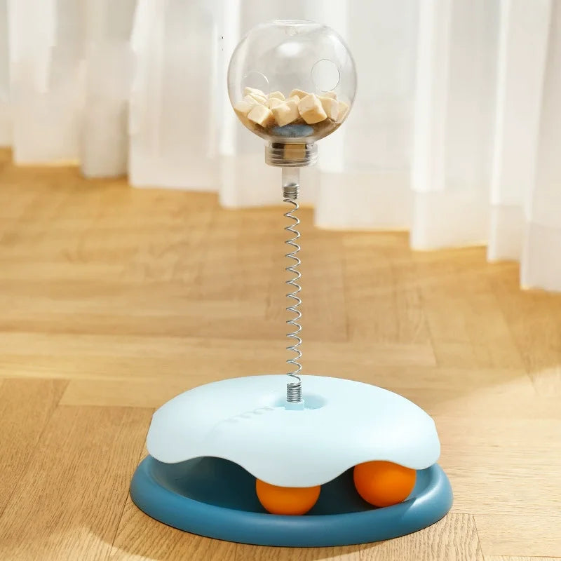 Smartlyo Pet Interactive Leakage Ball, colorful toy with moving parts designed to engage and entertain cats and dogs.