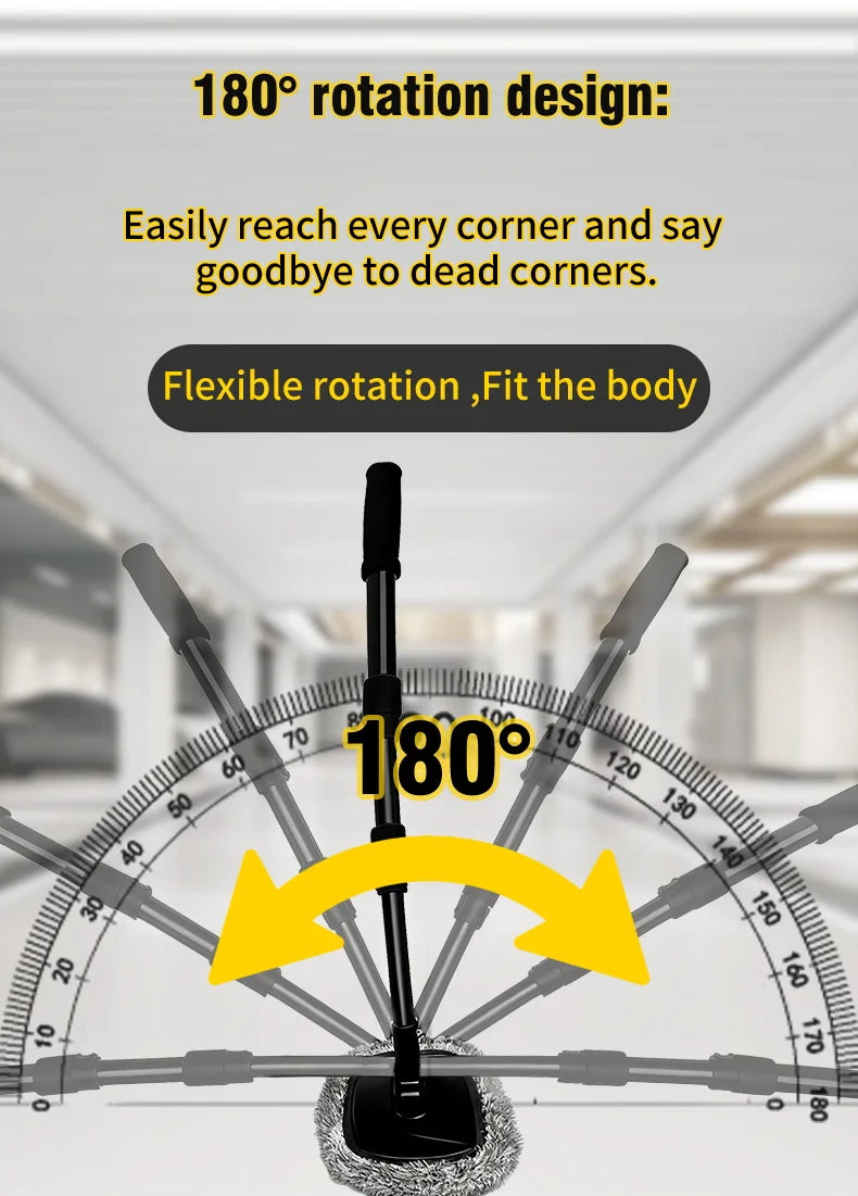 Smartlyo retractable bent bar car wash brush with long handle and flexible design for easy vehicle cleaning.