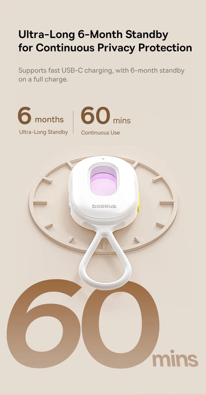 Smartlyo Baseus Camera Detector device with digital display and detection sensors for hidden cameras.