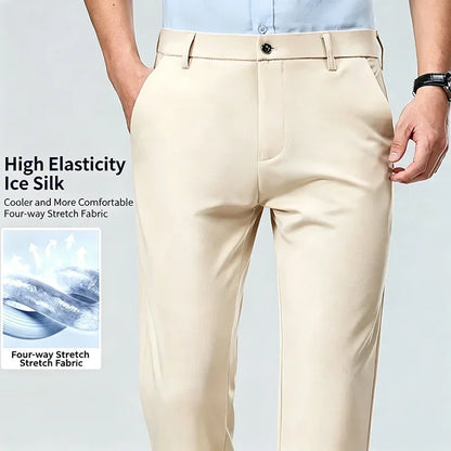 Men's Slim Stretch Wrinkle-Resistant Dress Pants
