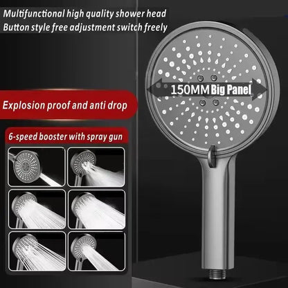 7 Modes Pressurized Showerhead