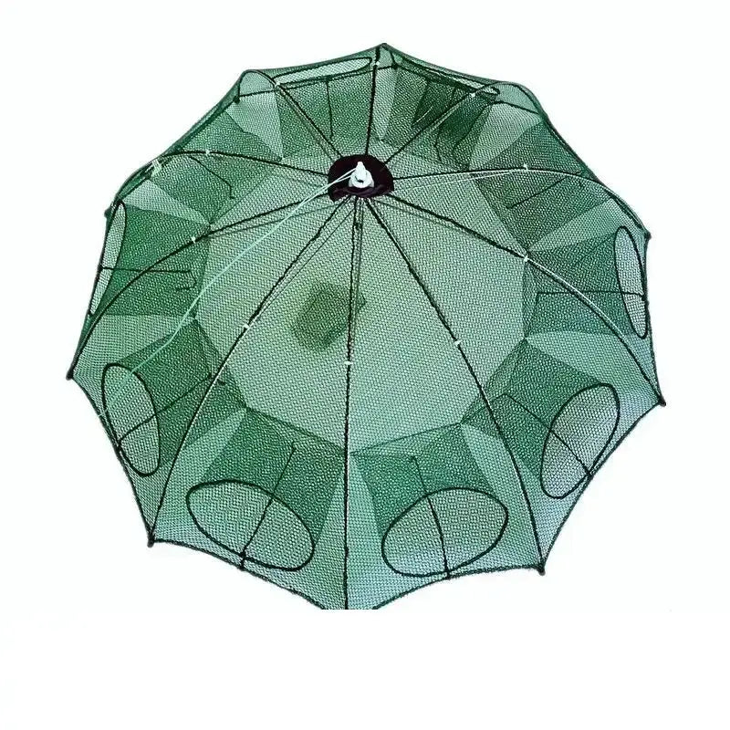 Smartlyo foldable fishing net with a lightweight frame and mesh scoop, ideal for portable fishing and catch retrieval.