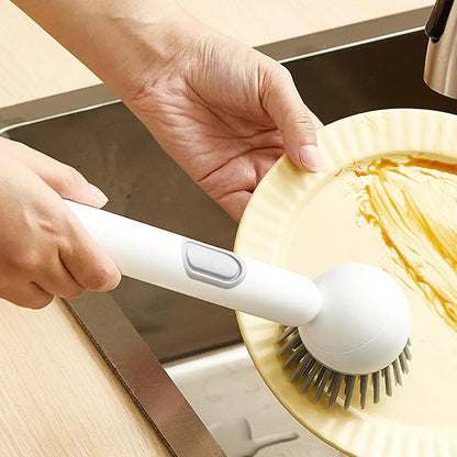 Smartlyo multifunctional kitchen cleaning brush with ergonomic handle and various cleaning heads for versatile kitchen use