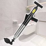 High pressure drain plunger dredge for clog removal, durable rubber cup, ergonomic handle, effective for kitchen and bathroom drains.