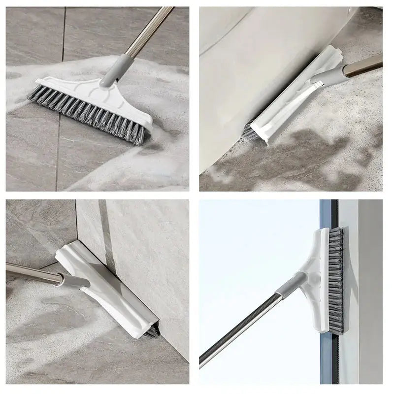 Smartlyo 2 in 1 multifunctional scrub brush with bristles and scraper for cleaning dishes, surfaces, and tough grime.