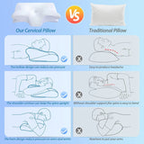 Cervical orthopedic pillow by My Store with contoured shape for neck support and comfortable sleeping posture.
