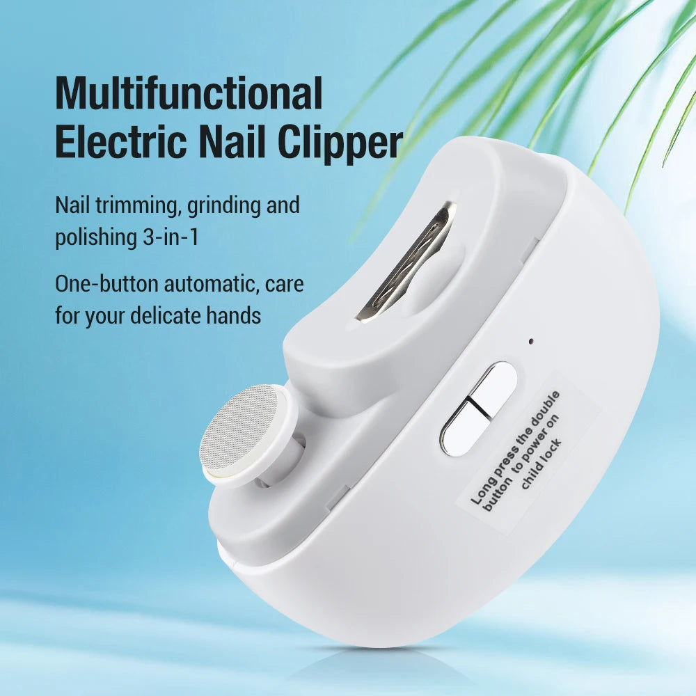 Rechargeable Electric Nail Clipper with LED Light