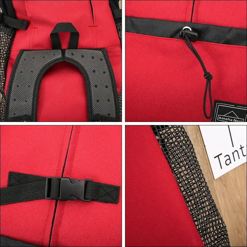 Smartlyo strong nylon dog carrier backpack with adjustable straps and mesh ventilation for comfortable pet transportation.