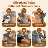 Smartlyo 11-in-1 electric massage gun with 99 intensity levels, showcasing multiple attachment heads for muscle relief and fascia therapy.