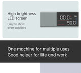 Smartlyo Laser Protractor Digital Inclinometer showing digital angle measurement on a sleek device display.