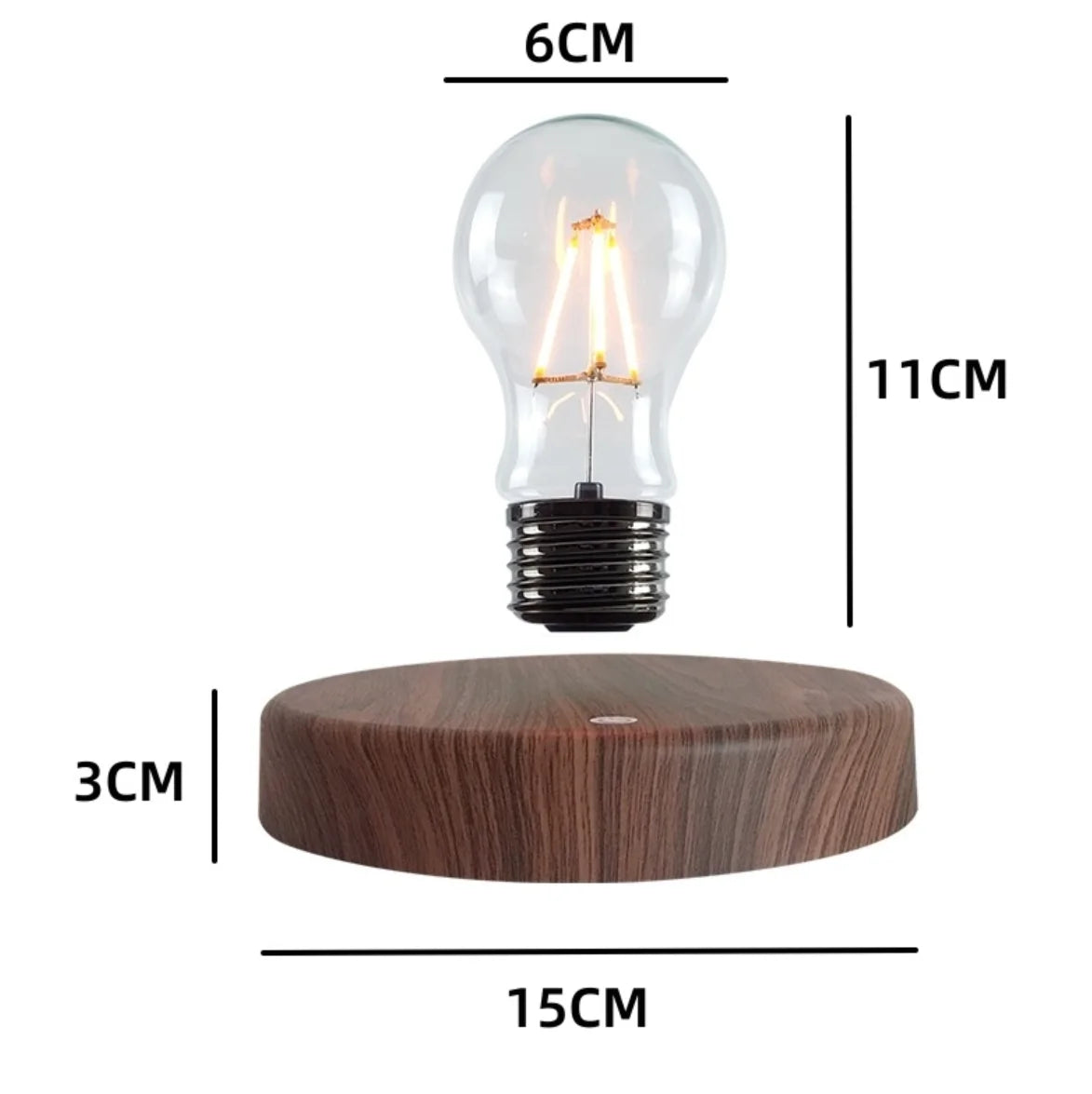 Smartlyo magnetic levitation lamp with floating design and sleek black finish, showcasing modern LED lighting and magnetic suspension.