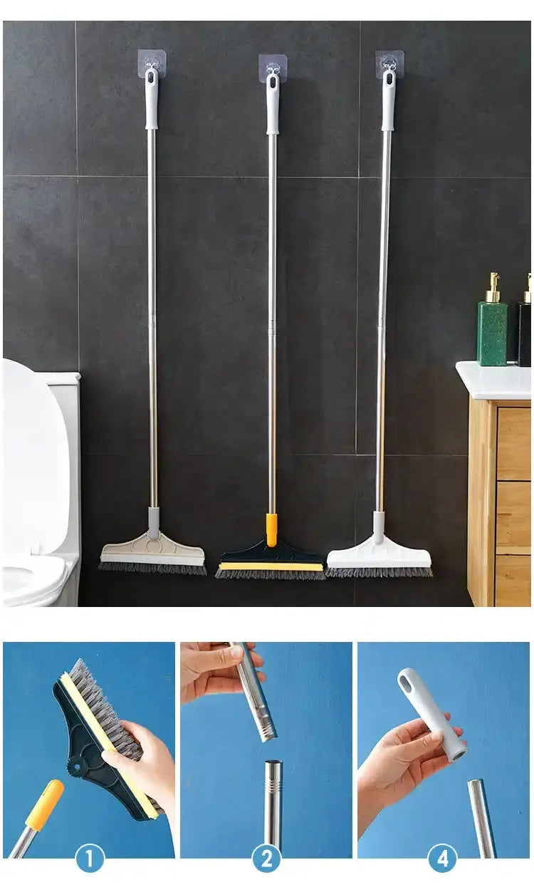 Smartlyo 2-in-1 multifunctional scrub brush showing dual cleaning surfaces and ergonomic handle for versatile cleaning tasks.