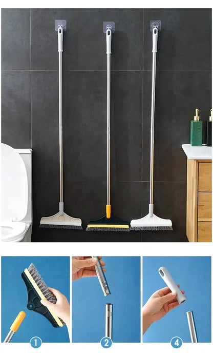 Smartlyo 2-in-1 multifunctional scrub brush showing dual cleaning surfaces and ergonomic handle for versatile cleaning tasks.