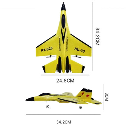 Smartlyo SU35 RC plane toy shown in flight with detailed fuselage and wings, ideal for remote control aircraft enthusiasts.