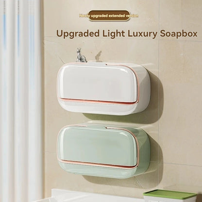 Smartlyo luxury wall-mounted soap holder in sleek metal finish, designed for convenient bathroom or kitchen use.