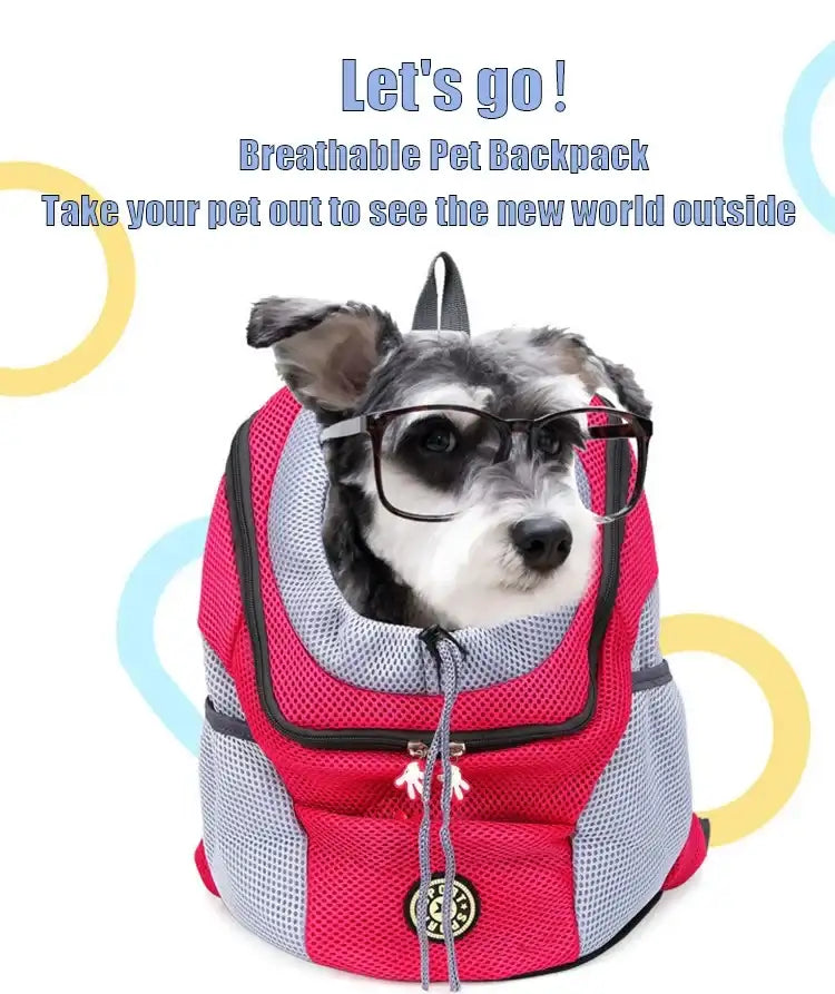 Smartlyo pet carrier portable travel backpack with mesh windows and adjustable straps for comfortable pet transportation.