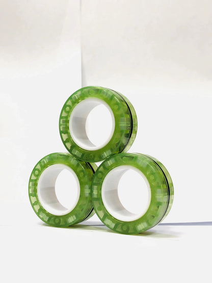 Magnetic Fidget Rings 3pcs – Finger Spinner Stress Relief Set