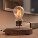 Magnetic levitation lamp by Smartlyo floating with glowing effect, modern design, and sleek black base.