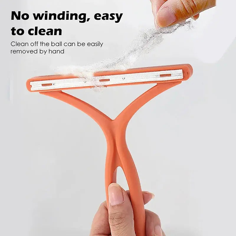 Double-sided pet hair remover by Smartlyo with textured surfaces for effective pet hair removal from furniture and clothing.