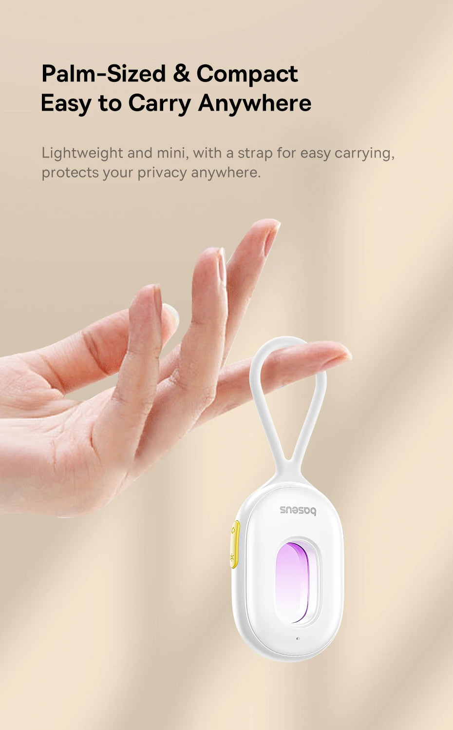 Smartlyo Baseus Camera Detector device with display screen, used for detecting hidden cameras and surveillance equipment.