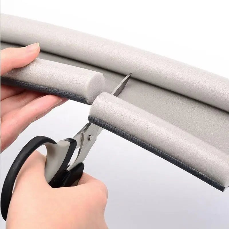 Close-up of a door sealing strip from My Store, showing the flexible weatherproof rubber seal designed to block drafts and improve insulation.