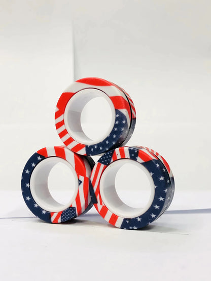 Magnetic Fidget Rings 3pcs – Finger Spinner Stress Relief Set