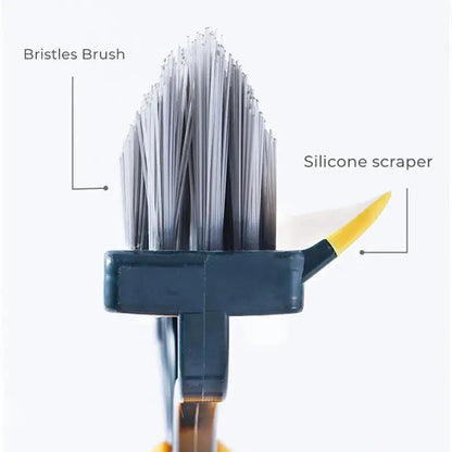 Smartlyo 2 in 1 multifunctional scrub brush with a ergonomic handle and versatile scrubbing surfaces for cleaning various surfaces.