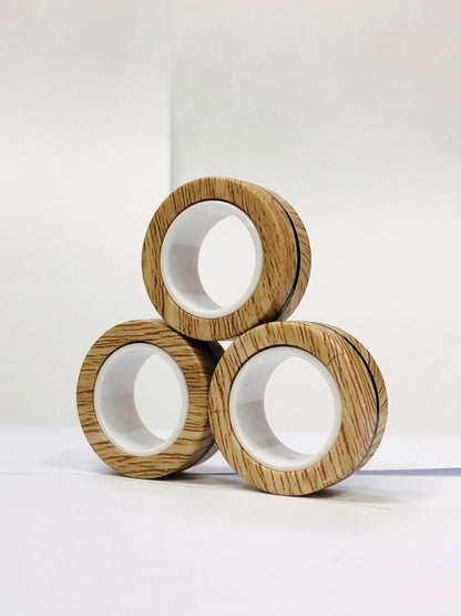 Magnetic Fidget Rings 3pcs – Finger Spinner Stress Relief Set