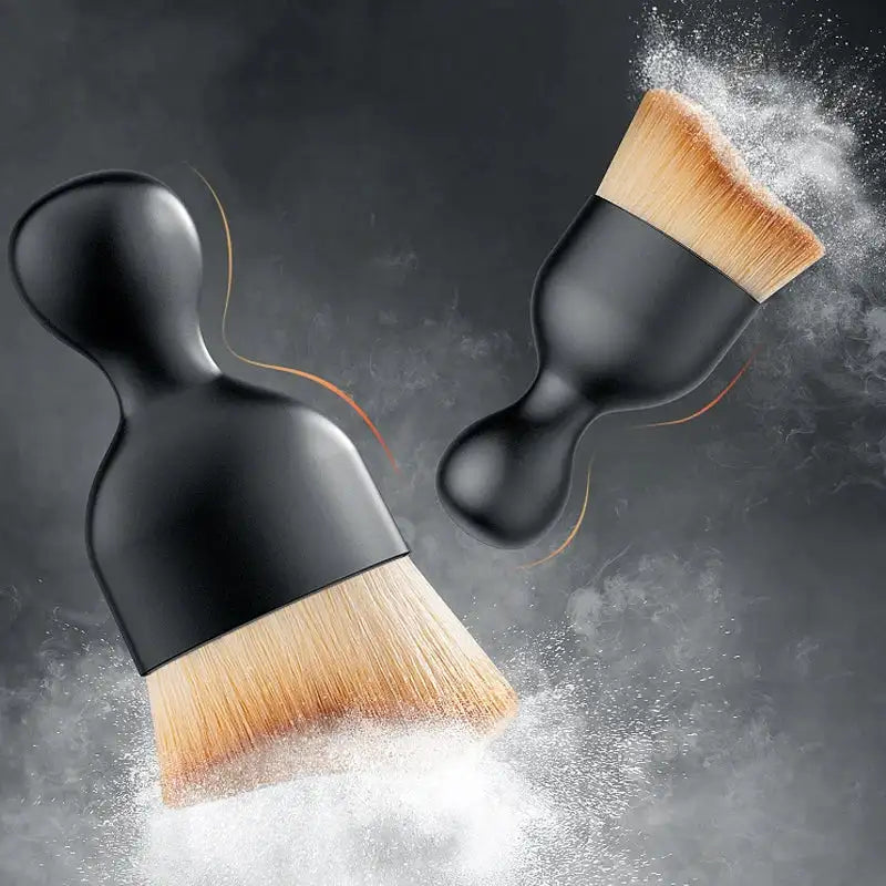 Smartlyo car interior cleaning fluff brush with soft bristles for removing dust and debris from vehicle seats and surfaces.