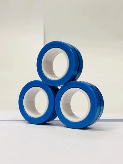 Magnetic Fidget Rings 3pcs – Finger Spinner Stress Relief Set