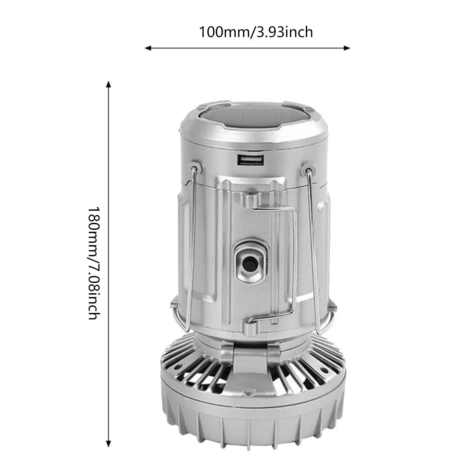Smartlyo foldable camping fan light with adjustable blades and LED illumination, perfect for outdoor camping and travel.