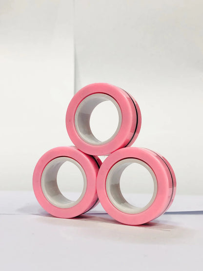 Magnetic Fidget Rings 3pcs – Finger Spinner Stress Relief Set