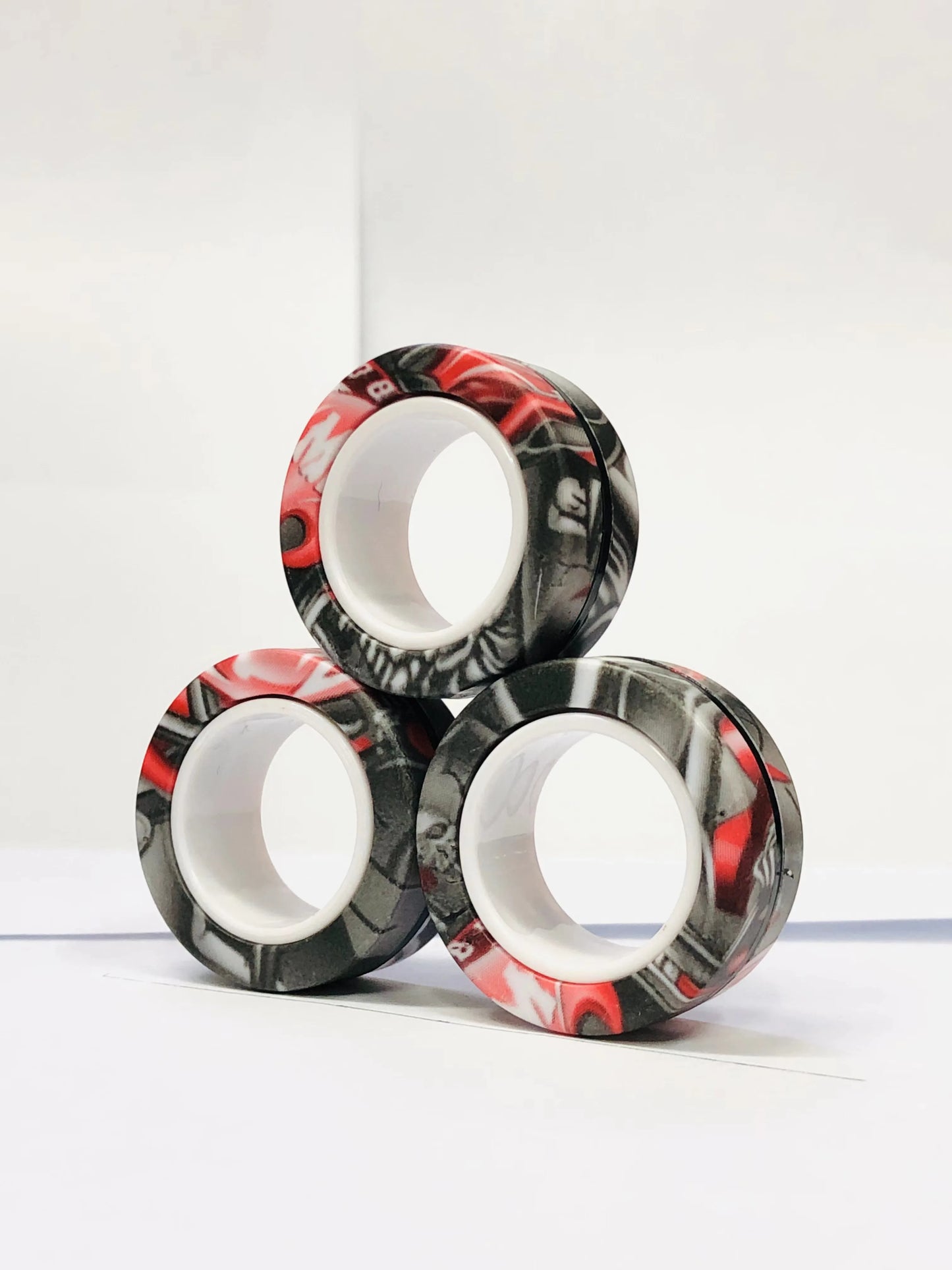 Magnetic Fidget Rings 3pcs – Finger Spinner Stress Relief Set