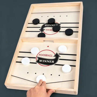 Wooden Catapult Sling Puck Board Game