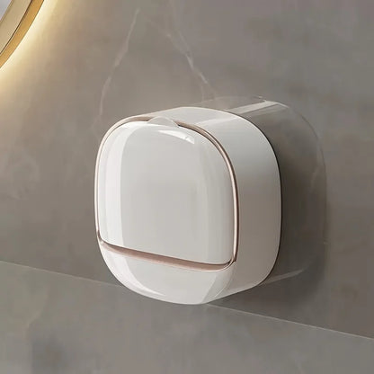 Luxury wall-mounted soap holder by Smartlyo, sleek design with durable material for bathroom organization.