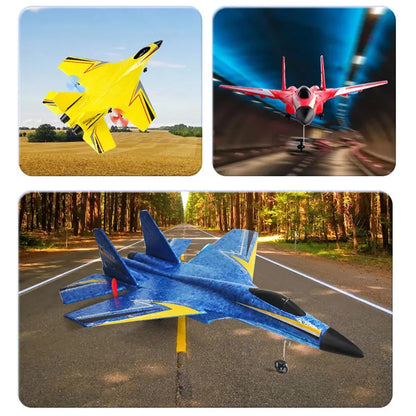 Remote control SU-27 plane by Smartlyo, detailed model with wings and fuselage, ready for flight in the image.