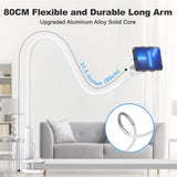 Smartlyo adjustable 360° rotating lazy phone holder with clamp, showing a sleek black design for hands-free device use