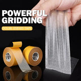 Smartlyo double-sided tape with high viscosity grid fiber, showing its strong adhesive surface and flexible application features.