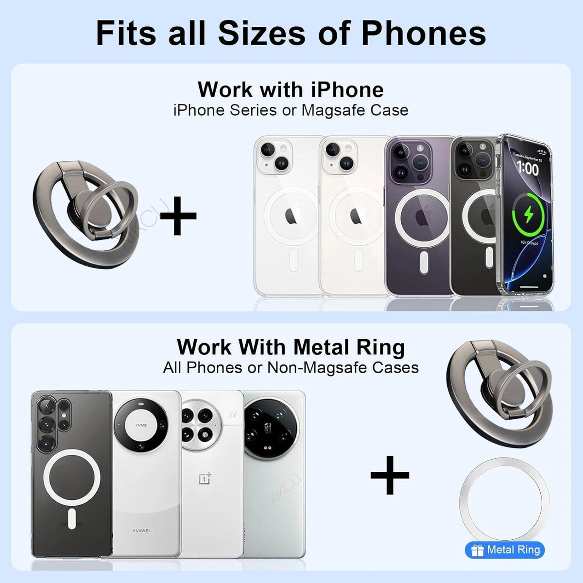 Magnetic Spinner Phone Ring Holder