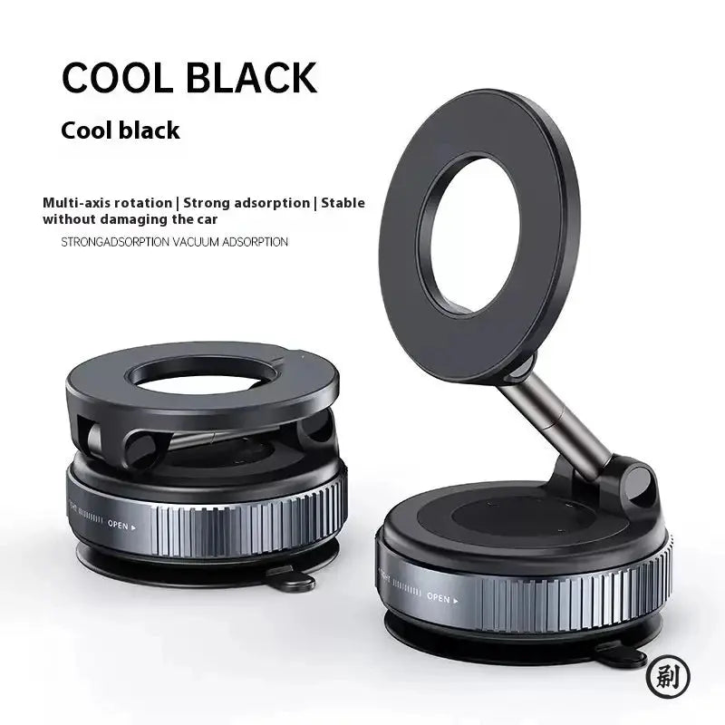 Smartlyo Strong Magnetic Car Phone Holder mounted on a car dashboard with a smartphone attached securely.