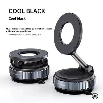 Smartlyo Strong Magnetic Car Phone Holder mounted on a car dashboard with a smartphone attached securely.