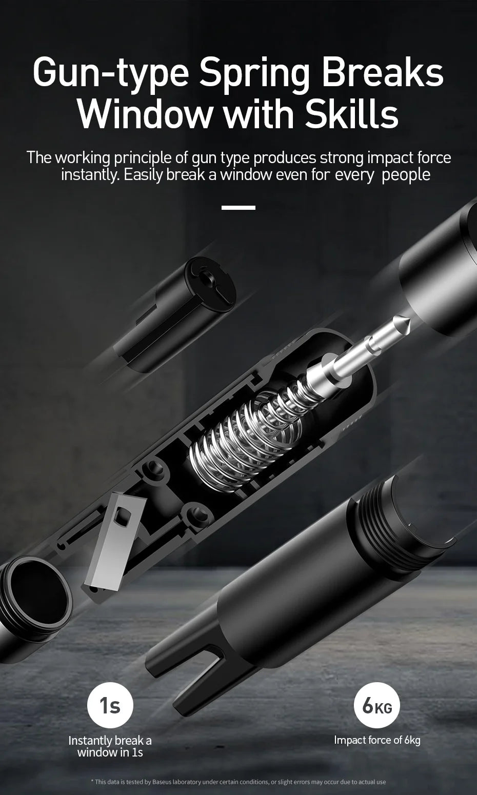 Baseus Car Window Glass Breaker Safety Hammer