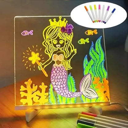 Smartlyo LED colorful note board with integrated night light, featuring vibrant display and sleek design for easy writing and decoration.