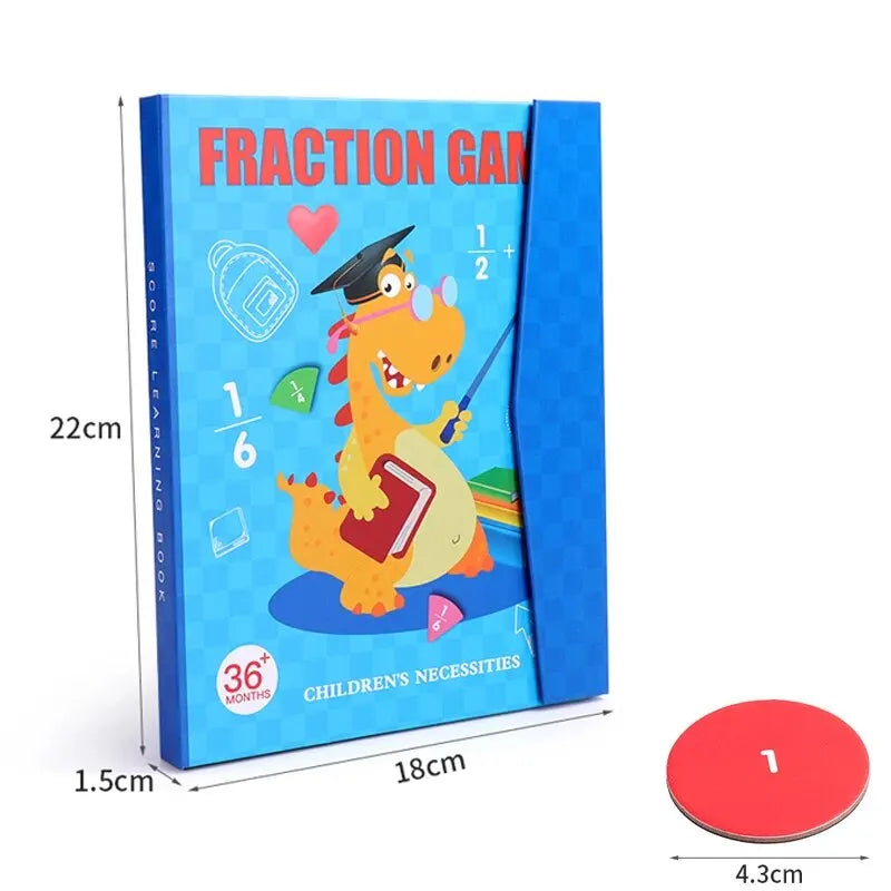 Magnetic fraction puzzles from Smartlyo featuring colorful pieces for teaching math concepts to children.