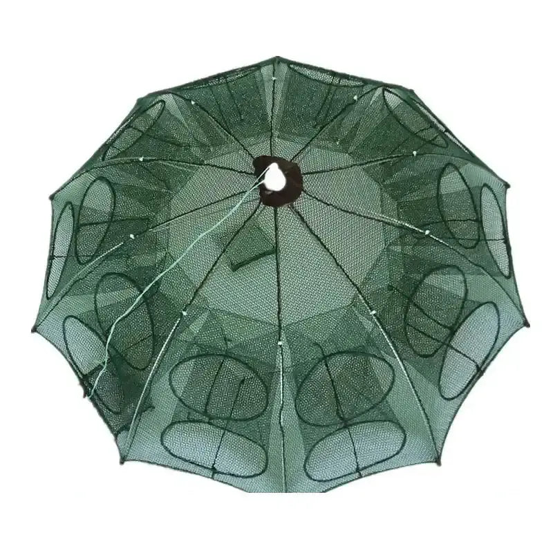 Foldable fishing net by Smartlyo with a lightweight frame and mesh netting, ideal for catching fish easily and storing compactly.