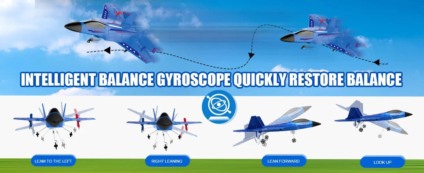 Smartlyo SU35 RC plane toy with detailed jet design, remote control, and sleek blue and gray color scheme.