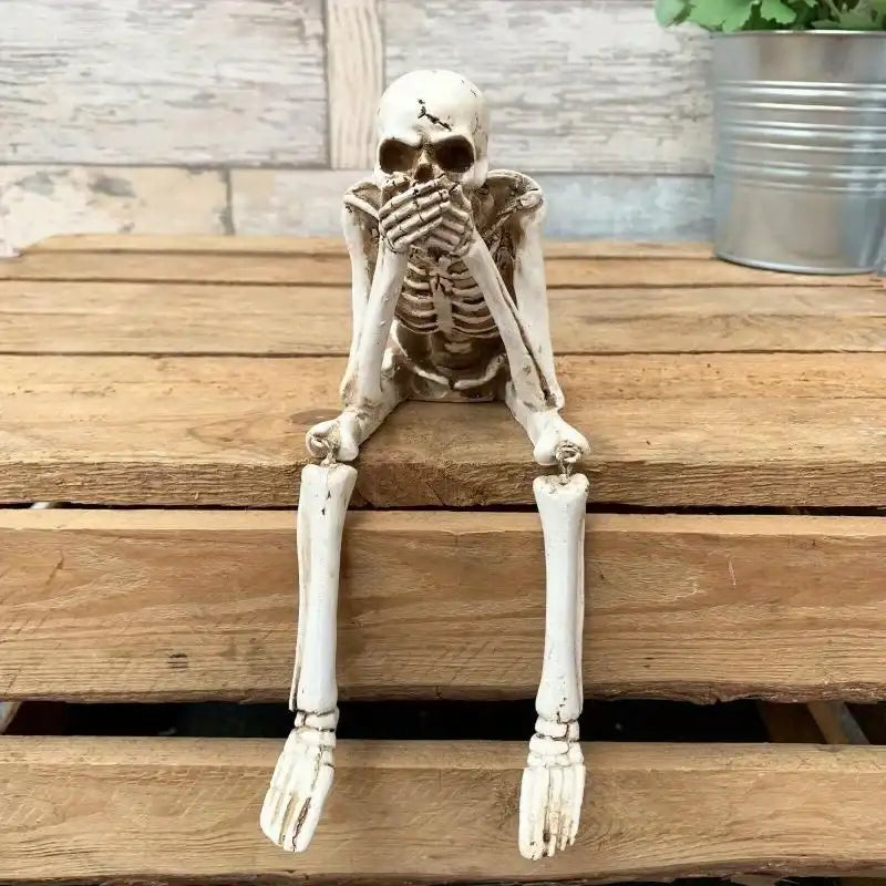 Realistic human skeleton decoration for Halloween by Smartlyo, featuring detailed bones suitable for spooky seasonal decor.