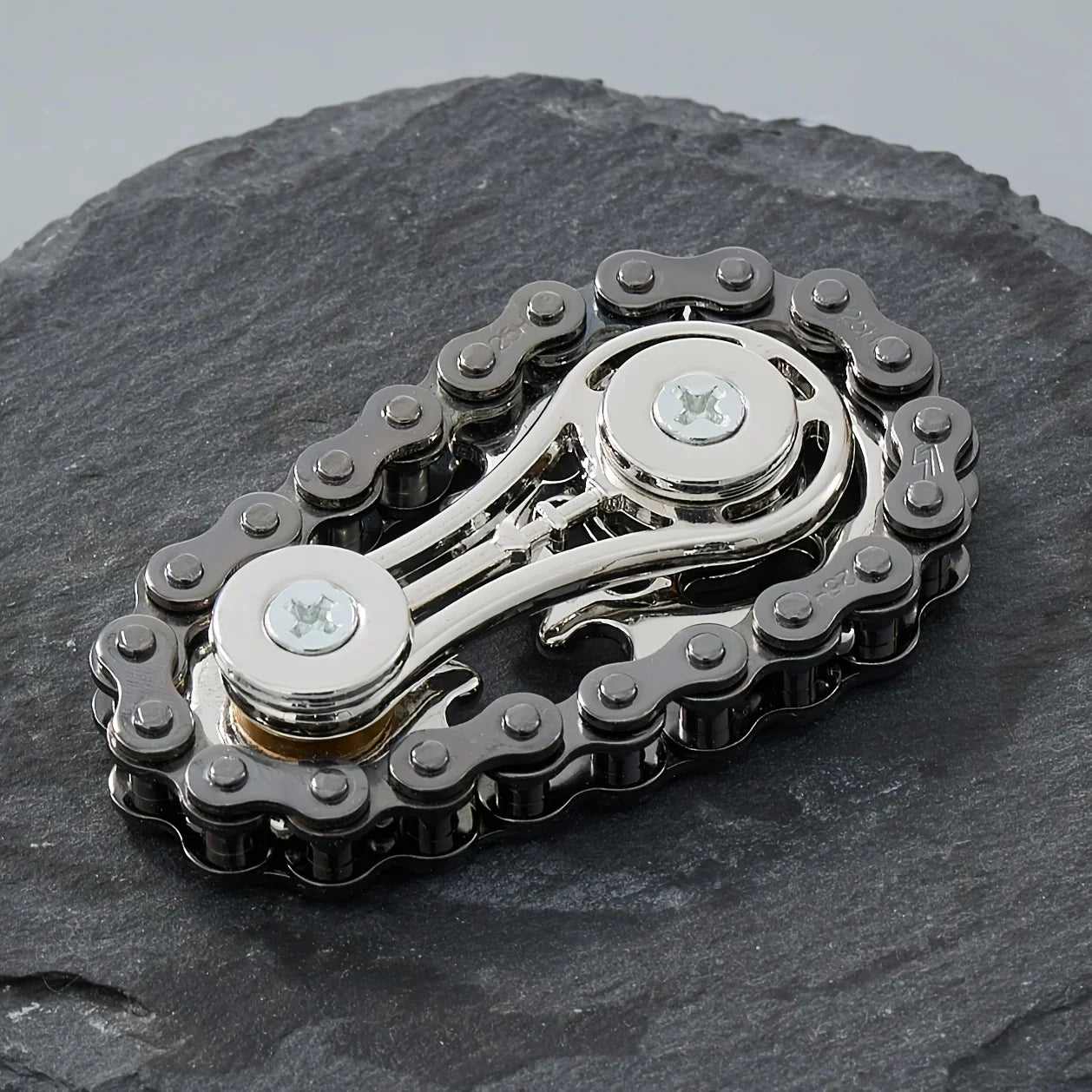 Fingertip Gyro Flywheel Fidget Spinner | Metal Bike Chain EDC Anti-Stress Toy