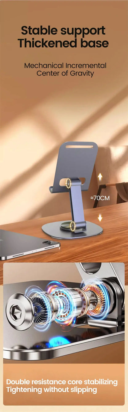 Smartlyo Olaf rotating table cell phone holder with adjustable stand and sleek design for secure phone placement.